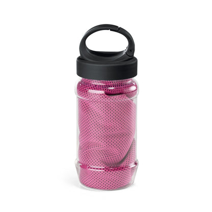 ARTX PLUS promotional towel in pink with custom logo branding