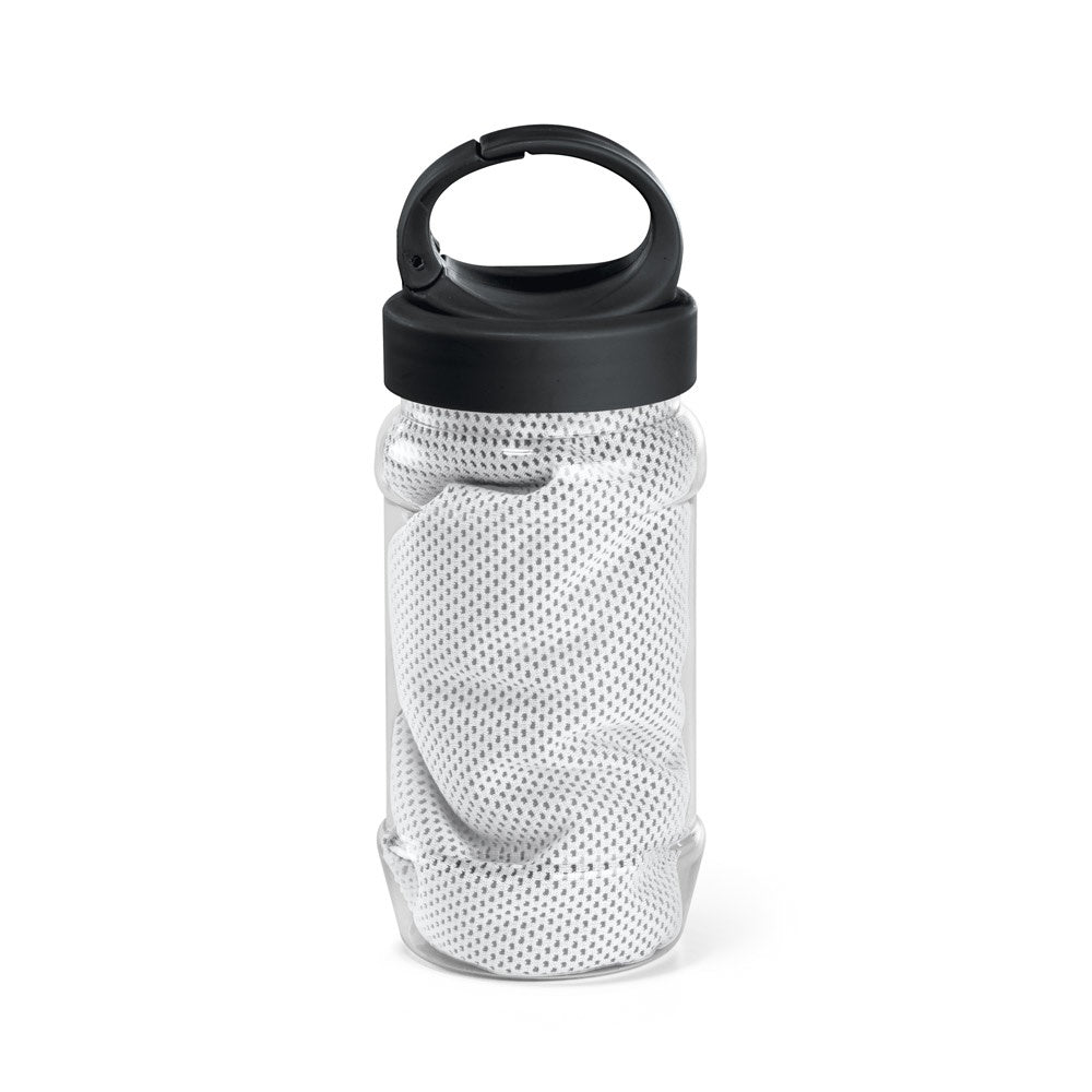 ARTX PLUS promotional towel in white with custom logo branding