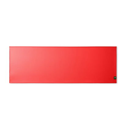 BERNAL promotional towel in red (detail view) with custom logo branding