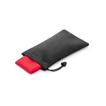 BERNAL promotional towel in red with custom logo branding