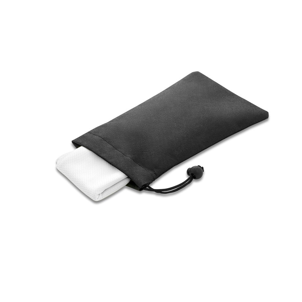 BERNAL promotional towel in white with custom logo branding