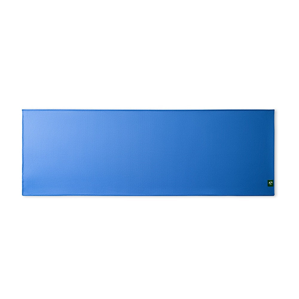 BERNAL promotional towel in royal blue (detail view) with custom logo branding