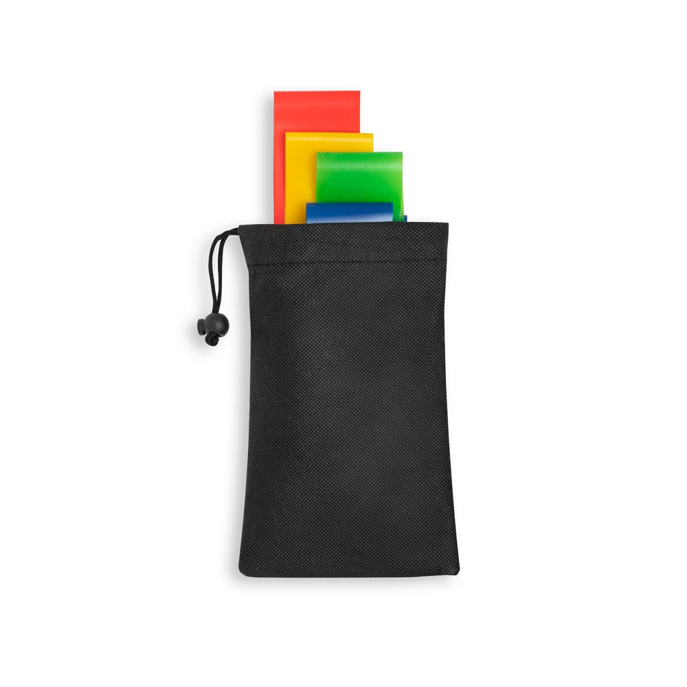 BURPEE promotional sports accessory in black (detail view) with custom logo branding