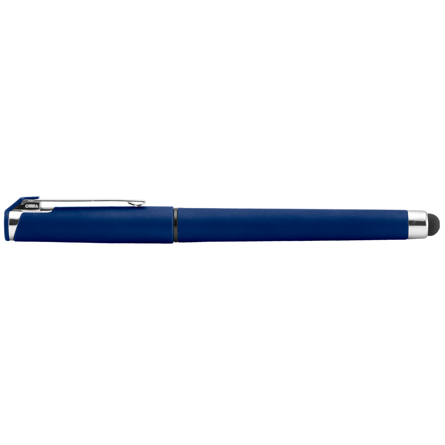 Islander Softy Gel Classic with Stylus promotional pen in blue printed with your company logo