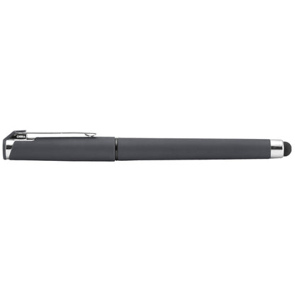 Islander Softy Gel Classic with Stylus promotional pen in gray printed with your company logo