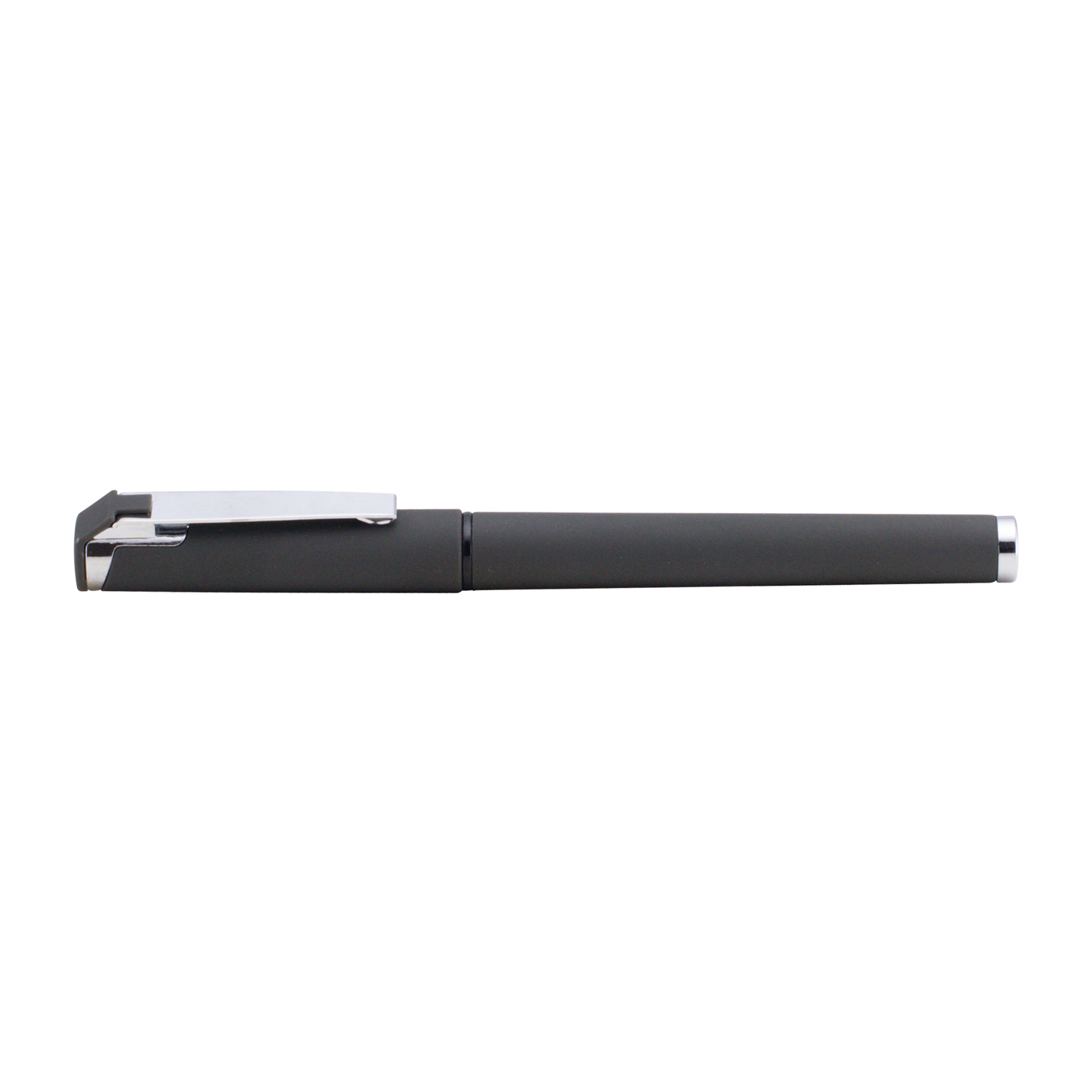 Islander Softy Gel Classic promotional pen in gunmetal printed with your company logo