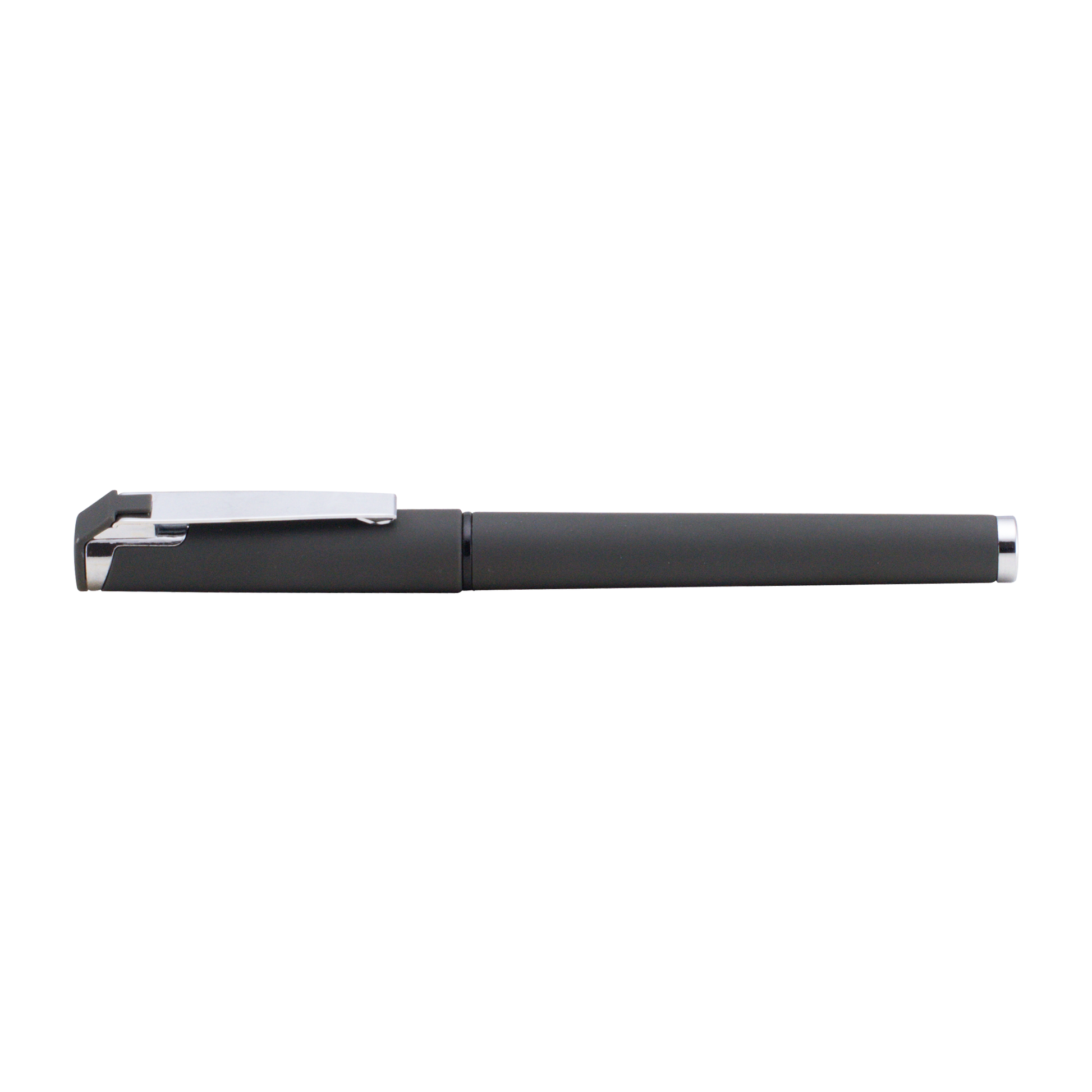 Islander Softy Gel Classic promotional pen in gunmetal printed with your company logo