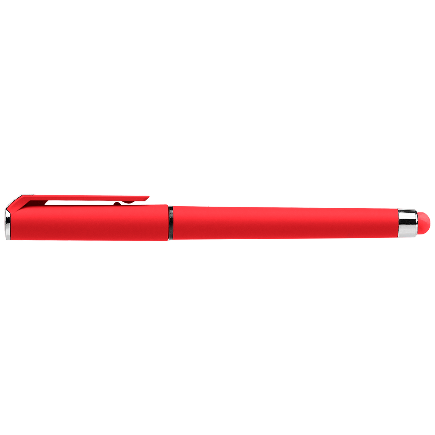 Islander Softy Brights Gel with Stylus promotional pen in red printed with your company logo
