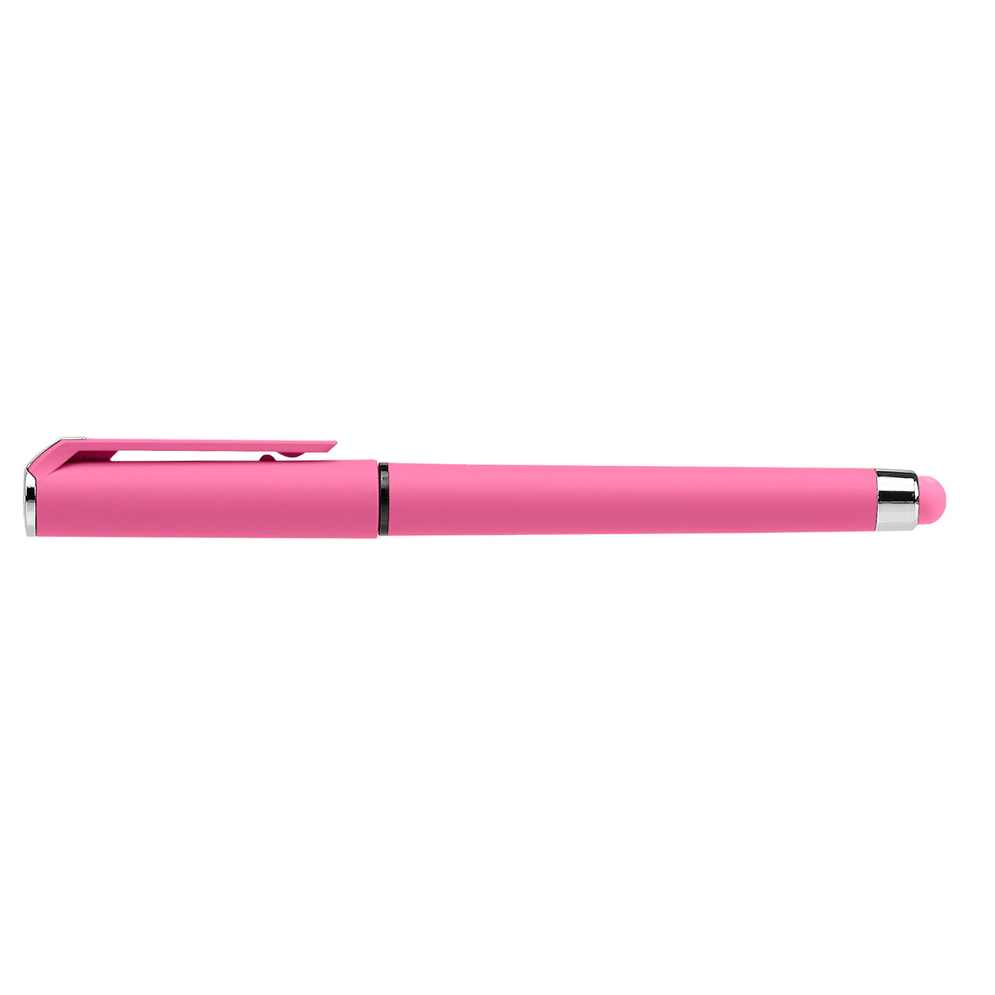 Islander Softy Brights Gel with Stylus promotional pen in pink printed with your company logo