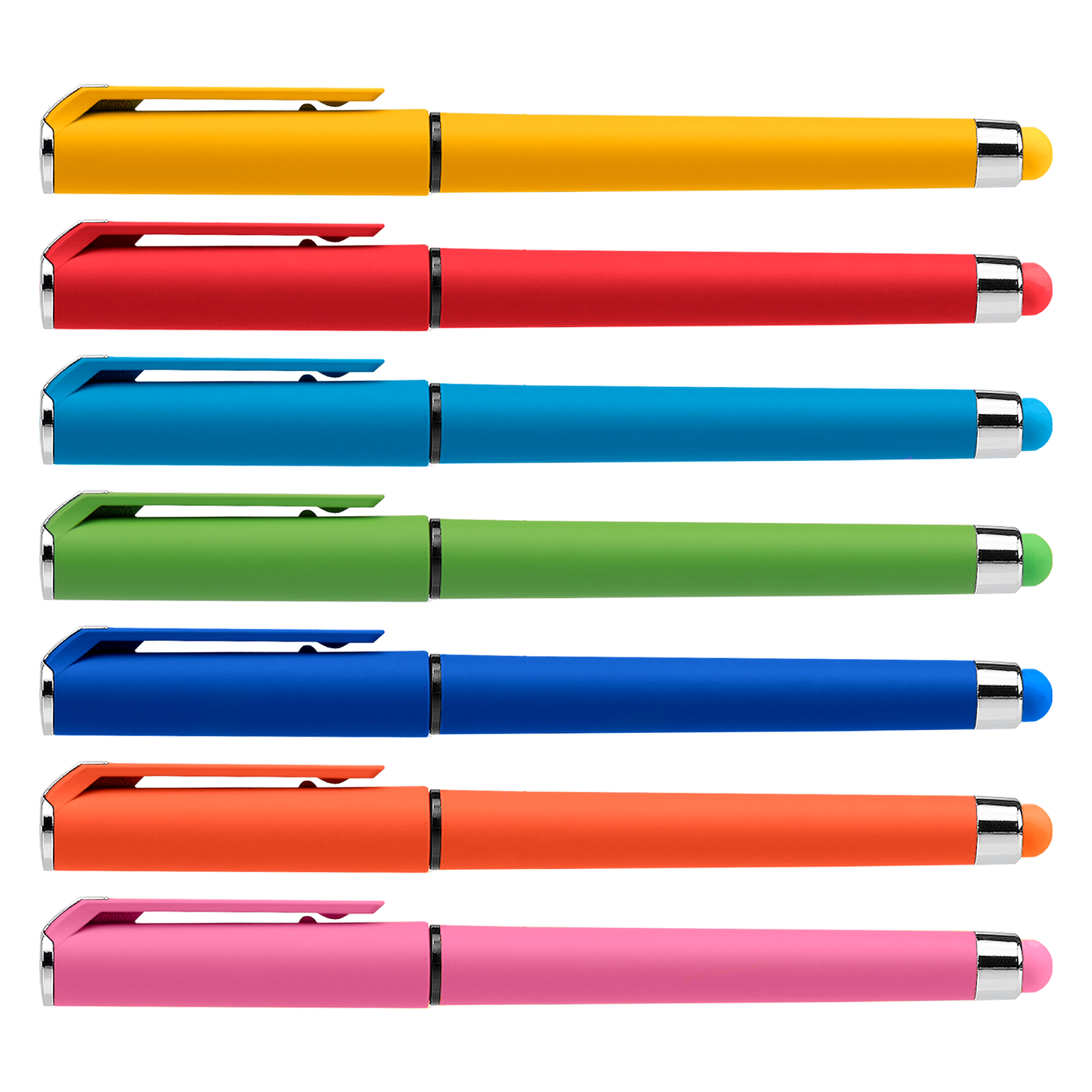 Islander Softy Brights Gel with Stylus promotional pen in assorted colours printed with your company logo