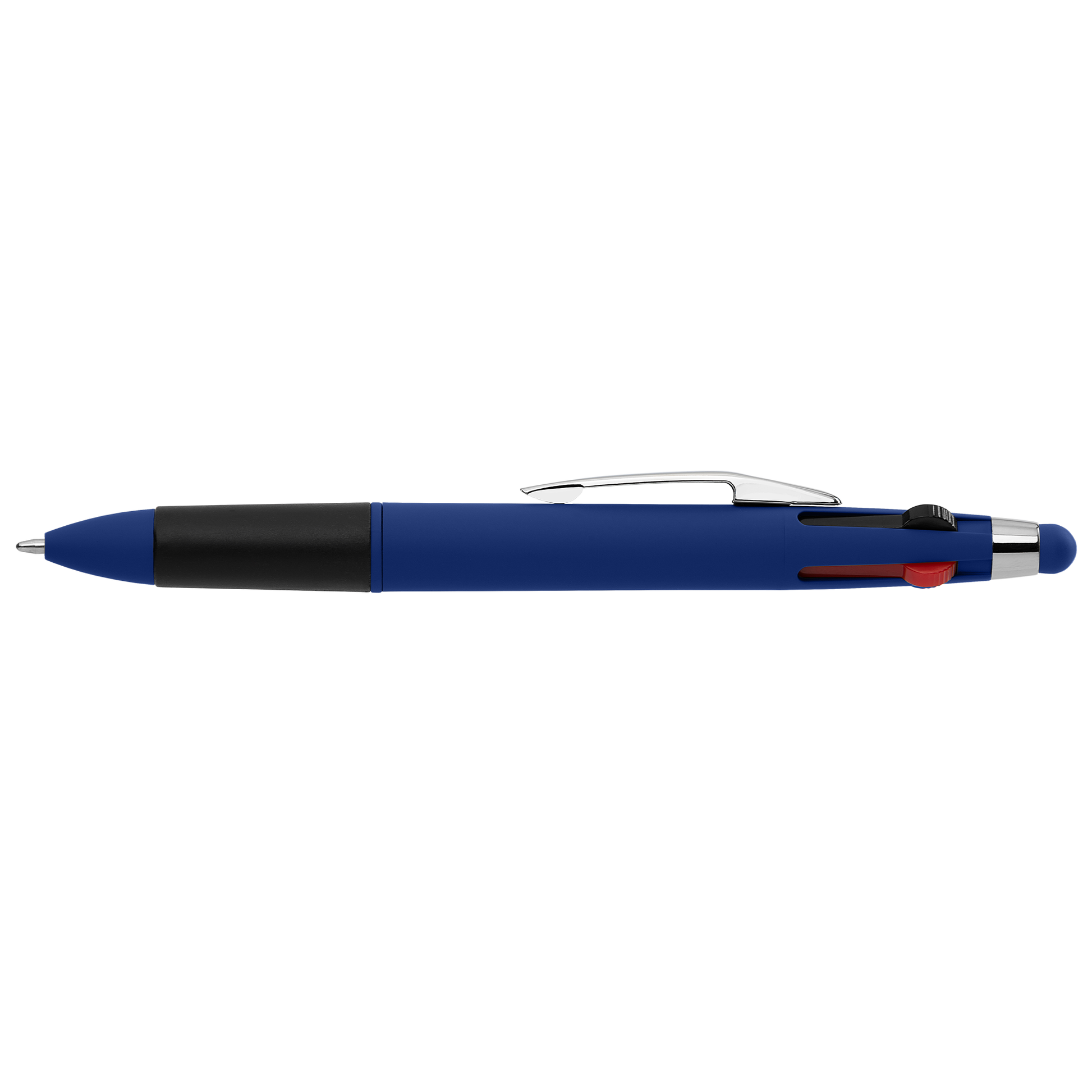 Quattro Softy Multi Ink with Stylus promotional pen in royal blue printed with your company logo