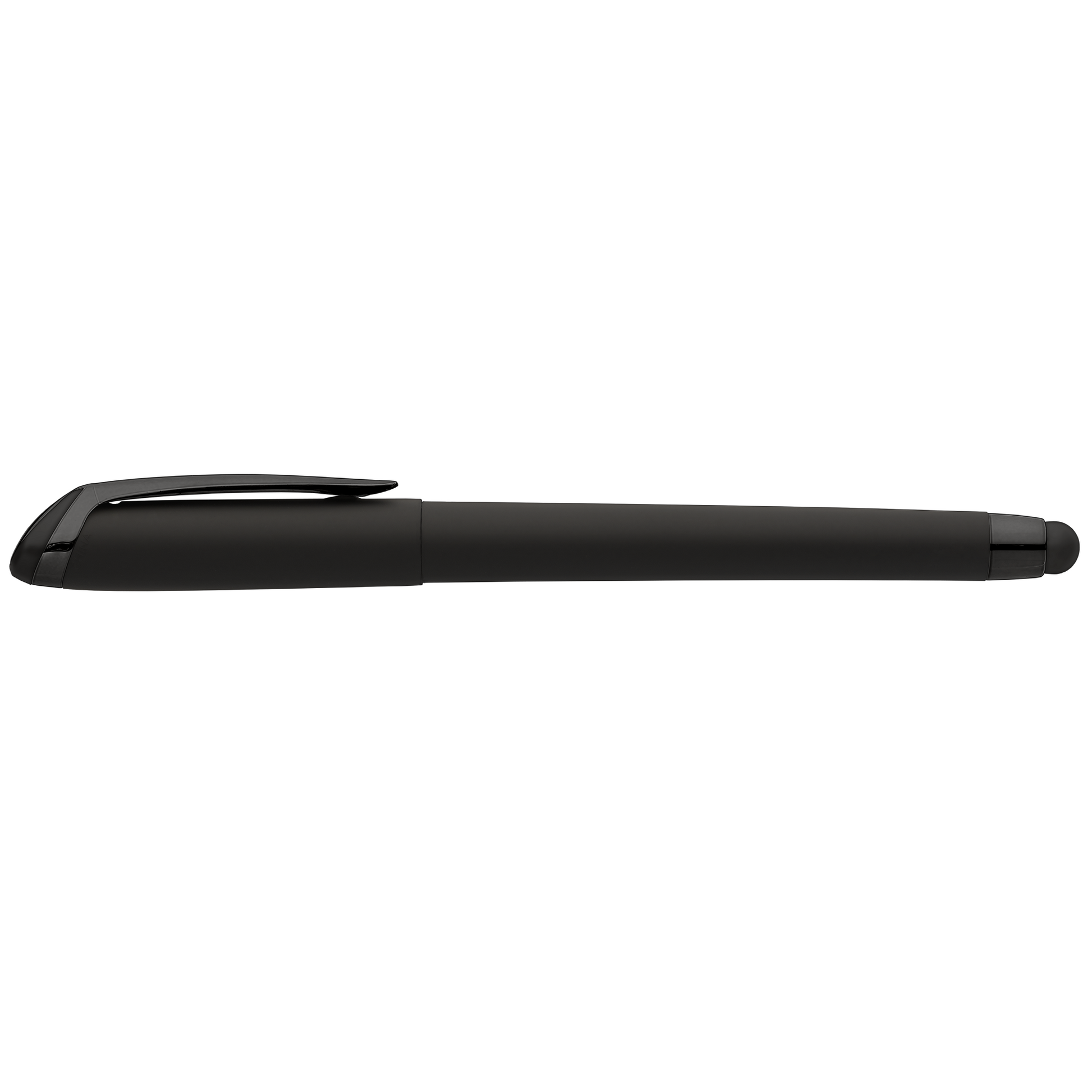 Gazelle gel Softy Monochrome Pen promotional pen in black printed with your company logo