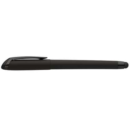 Gazelle gel Softy Monochrome Pen promotional pen in black printed with your company logo