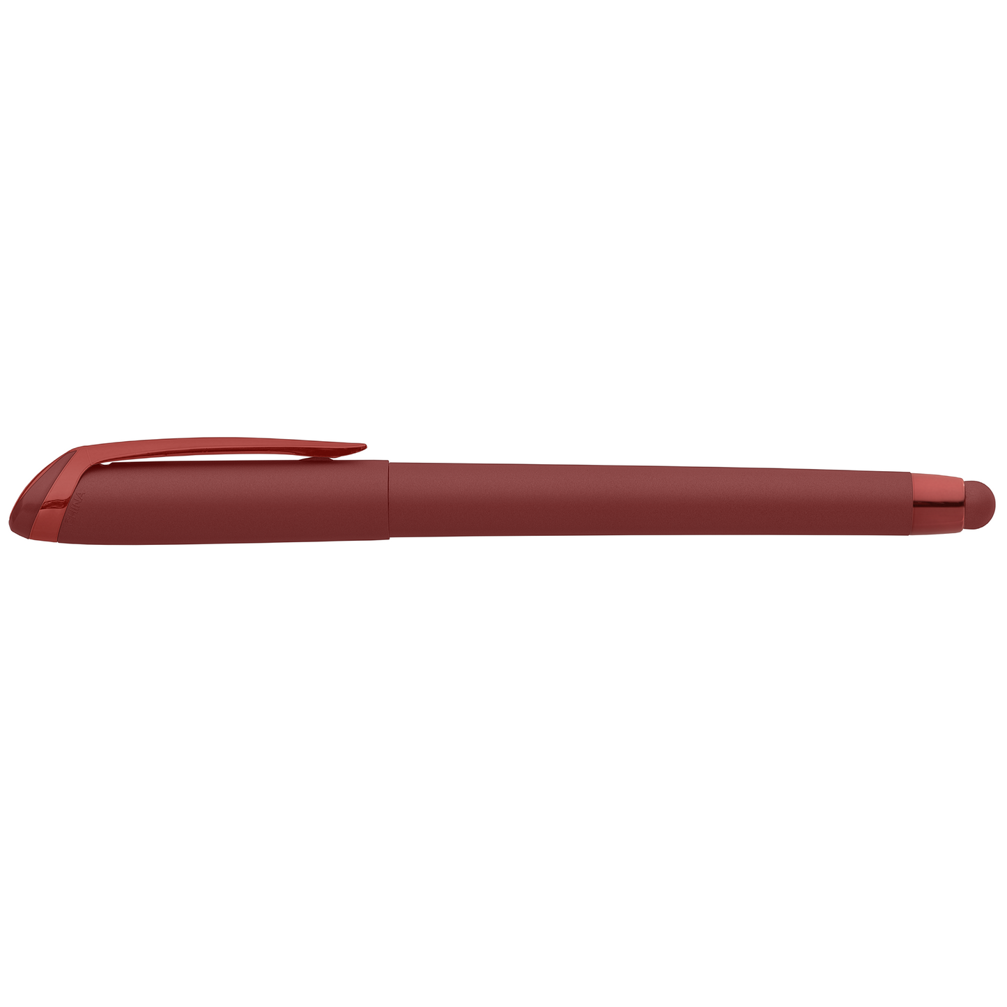 Gazelle gel Softy Monochrome Pen promotional pen in burgundy printed with your company logo