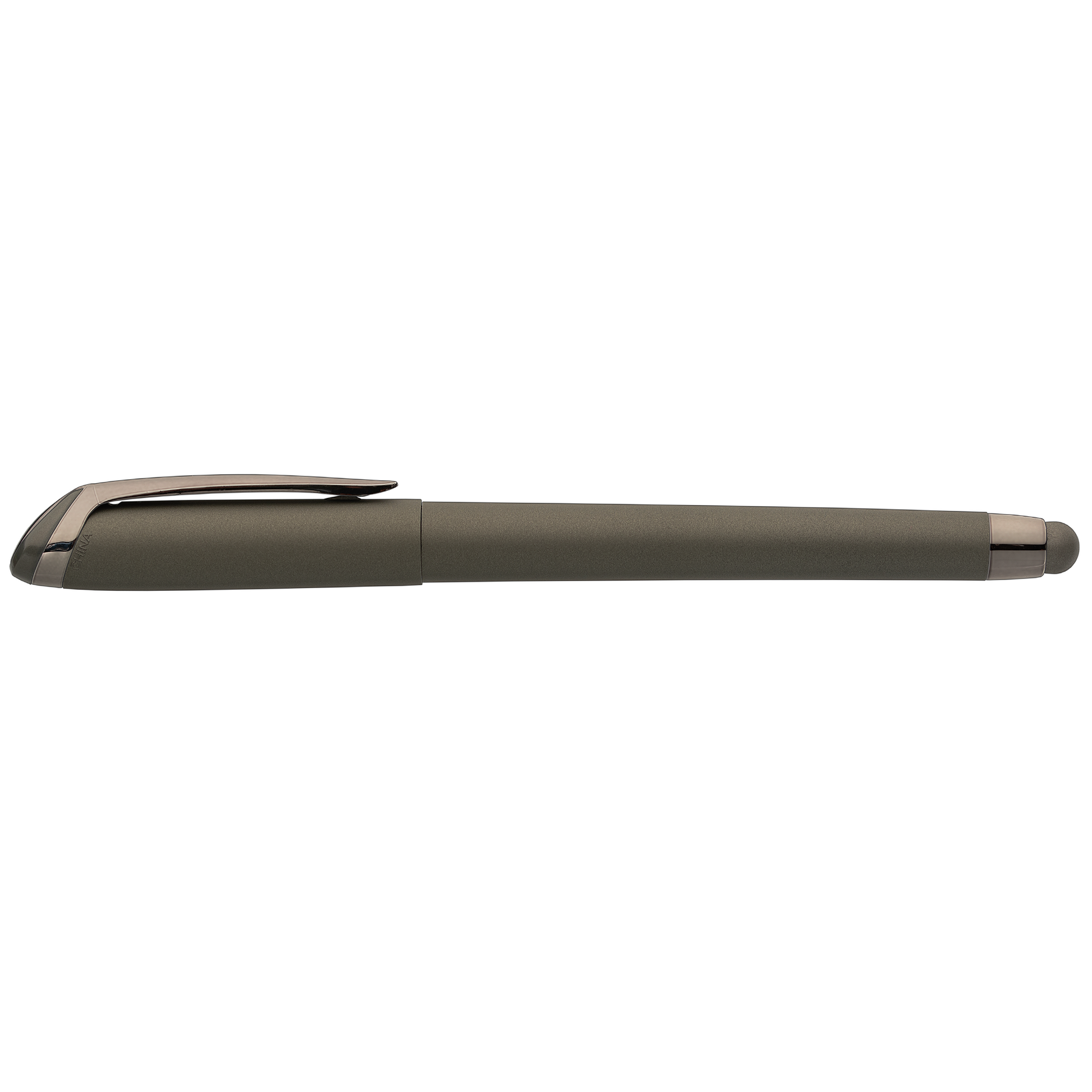 Gazelle gel Softy Monochrome Pen promotional pen in gunmetal printed with your company logo