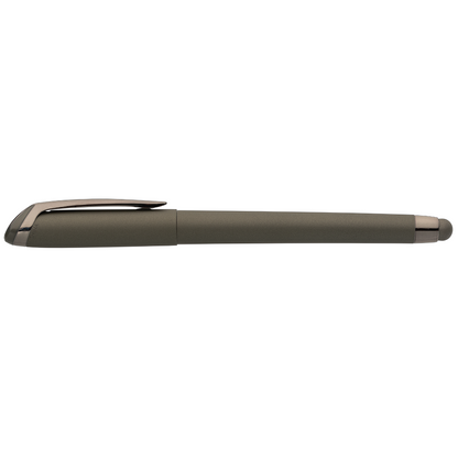 Gazelle gel Softy Monochrome Pen promotional pen in gunmetal printed with your company logo