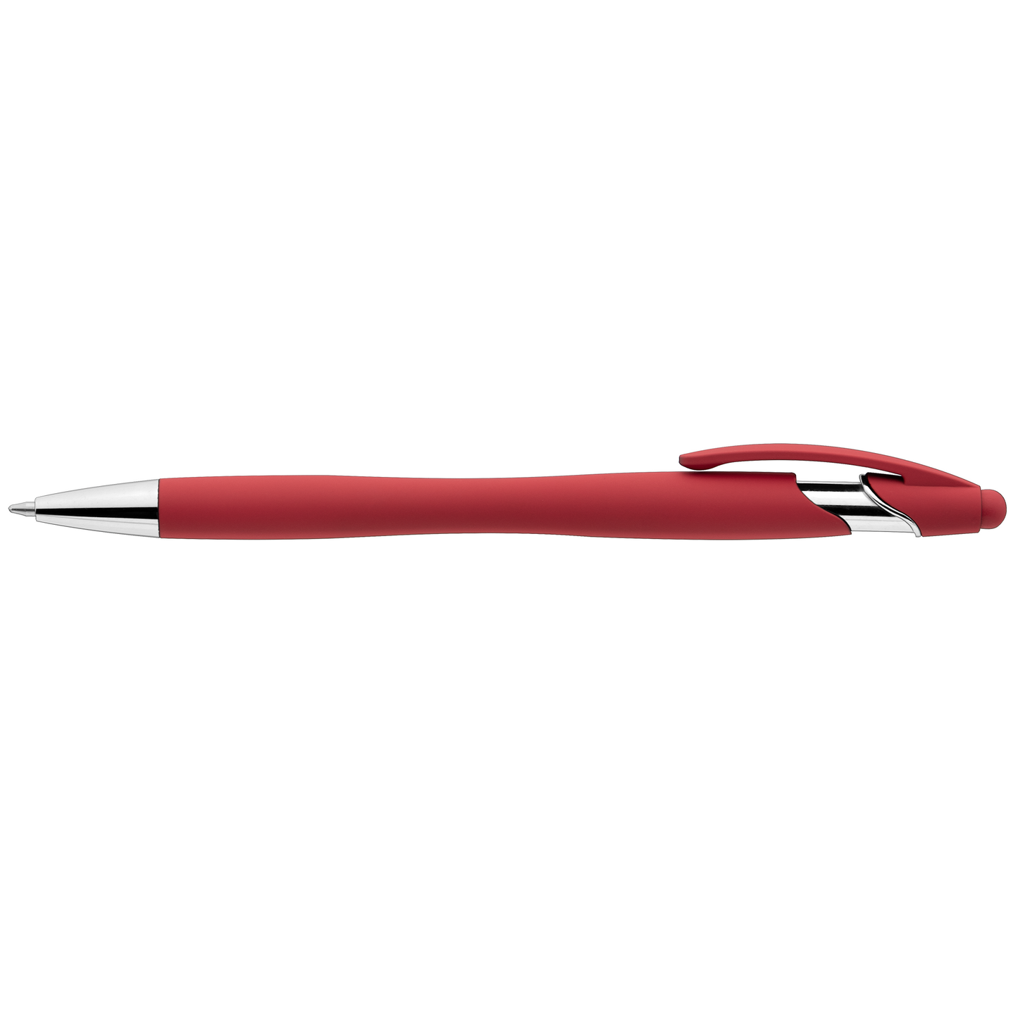La Jolla Softy Brights Pen with Stylus promotional pen in red printed with your company logo