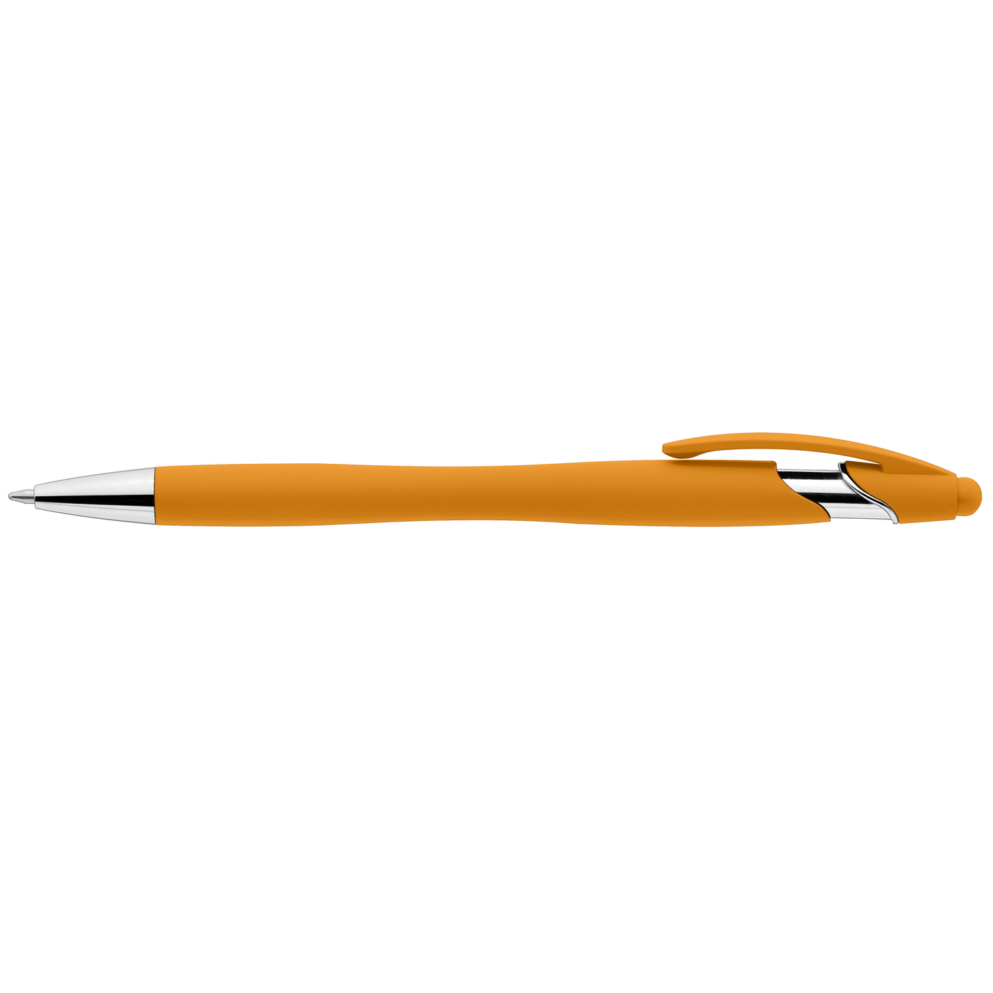 La Jolla Softy Brights Pen with Stylus promotional pen in yellow printed with your company logo
