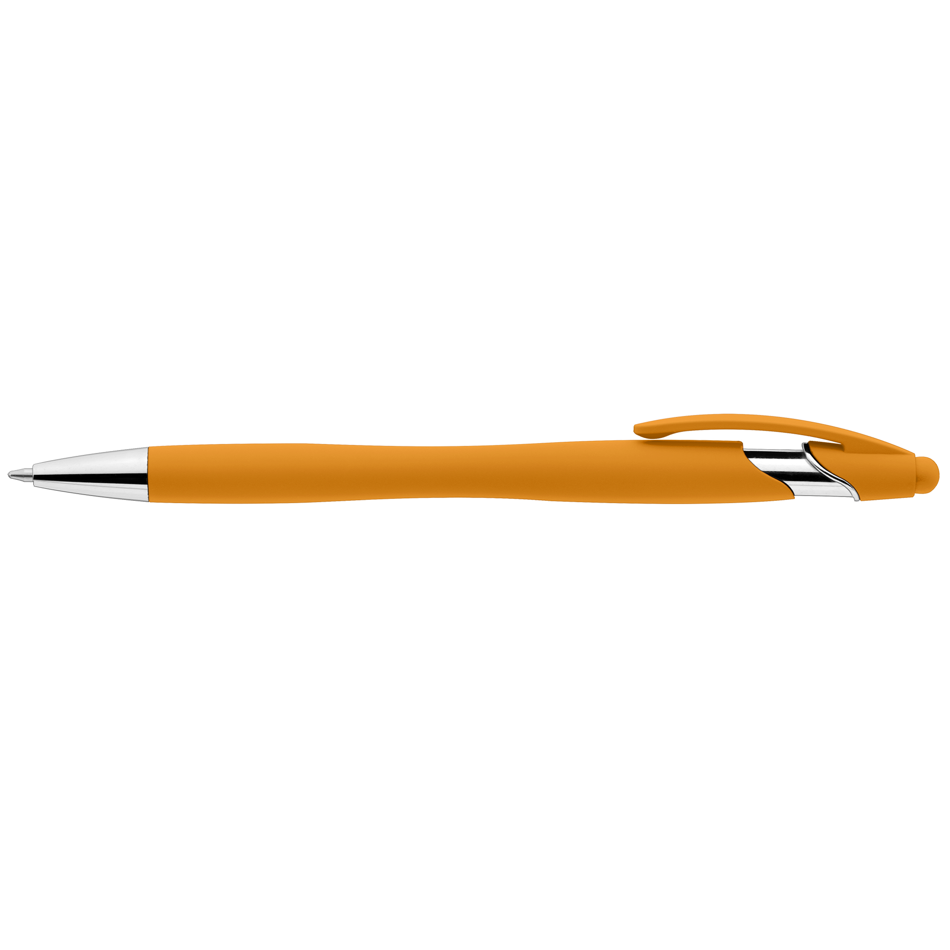 La Jolla Softy Brights Pen with Stylus promotional pen in yellow printed with your company logo