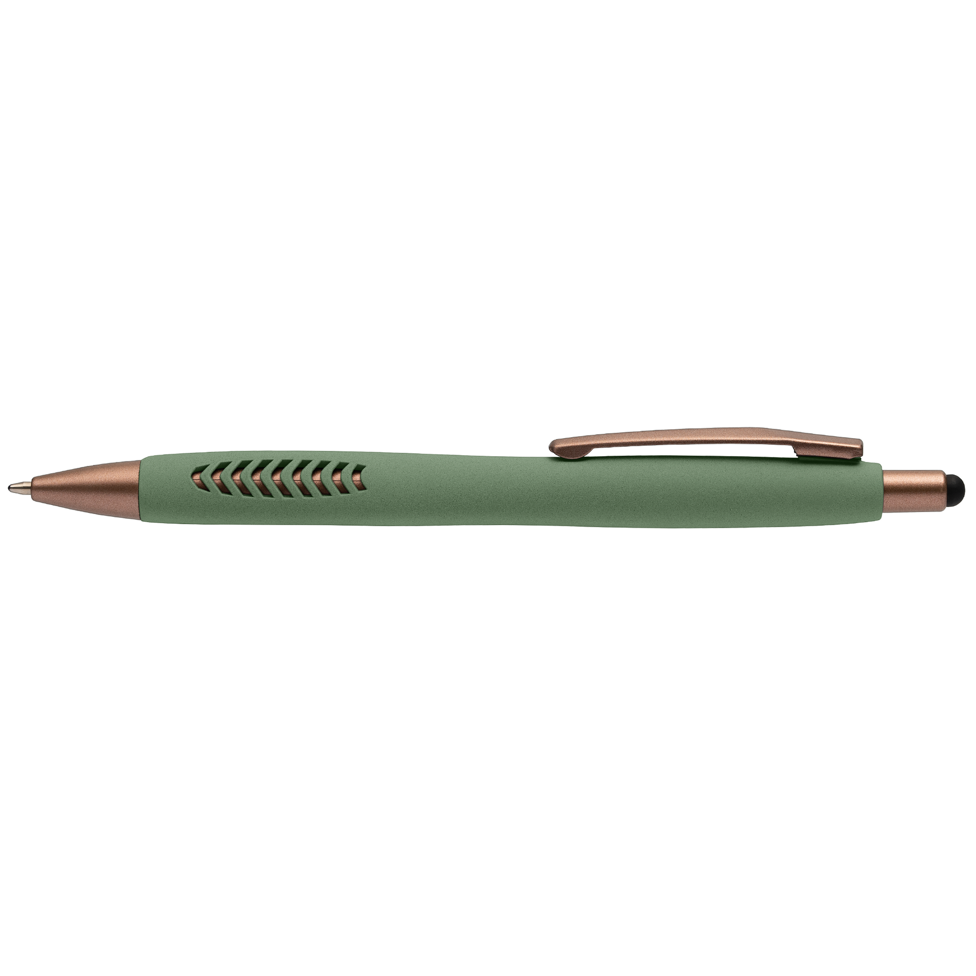 Avalon Stone Finish Stylus Pen promotional pen in green printed with your company logo