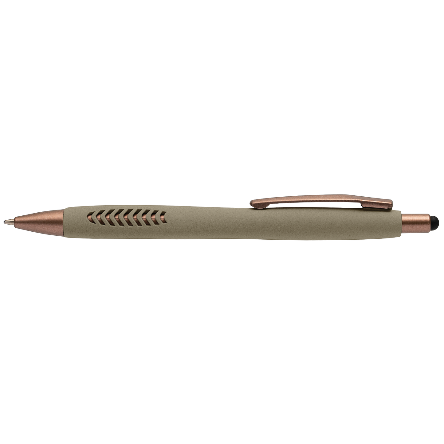 Avalon Stone Finish Stylus Pen promotional pen in sage printed with your company logo