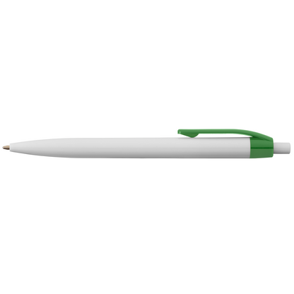 ColourFlow Recycled Plastic Pen promotional pen in green printed with your company logo