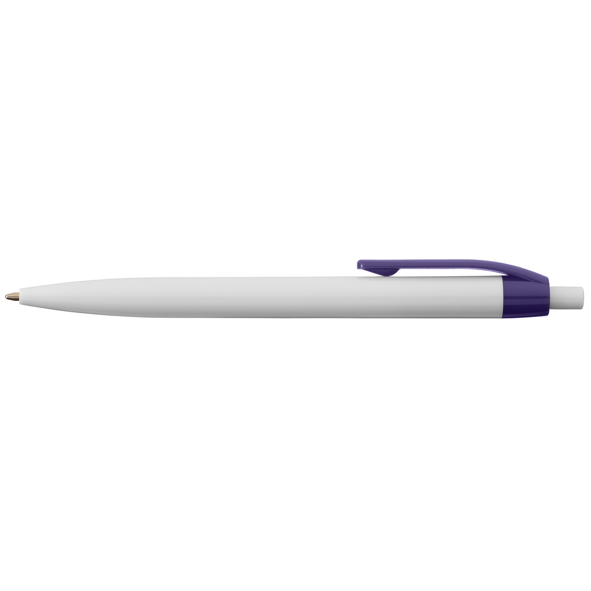 ColourFlow Recycled Plastic Pen promotional pen in purple printed with your company logo