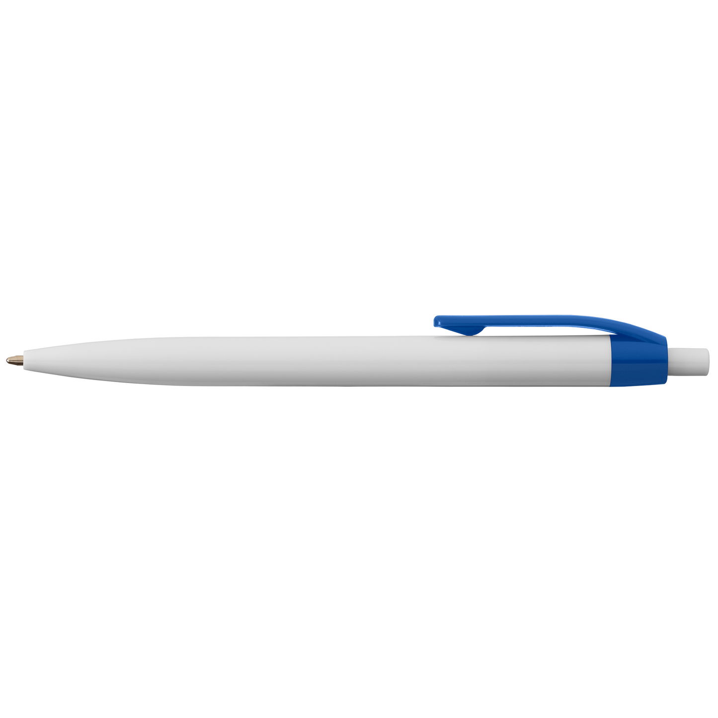 ColourFlow Recycled Plastic Pen promotional pen in royal blue printed with your company logo