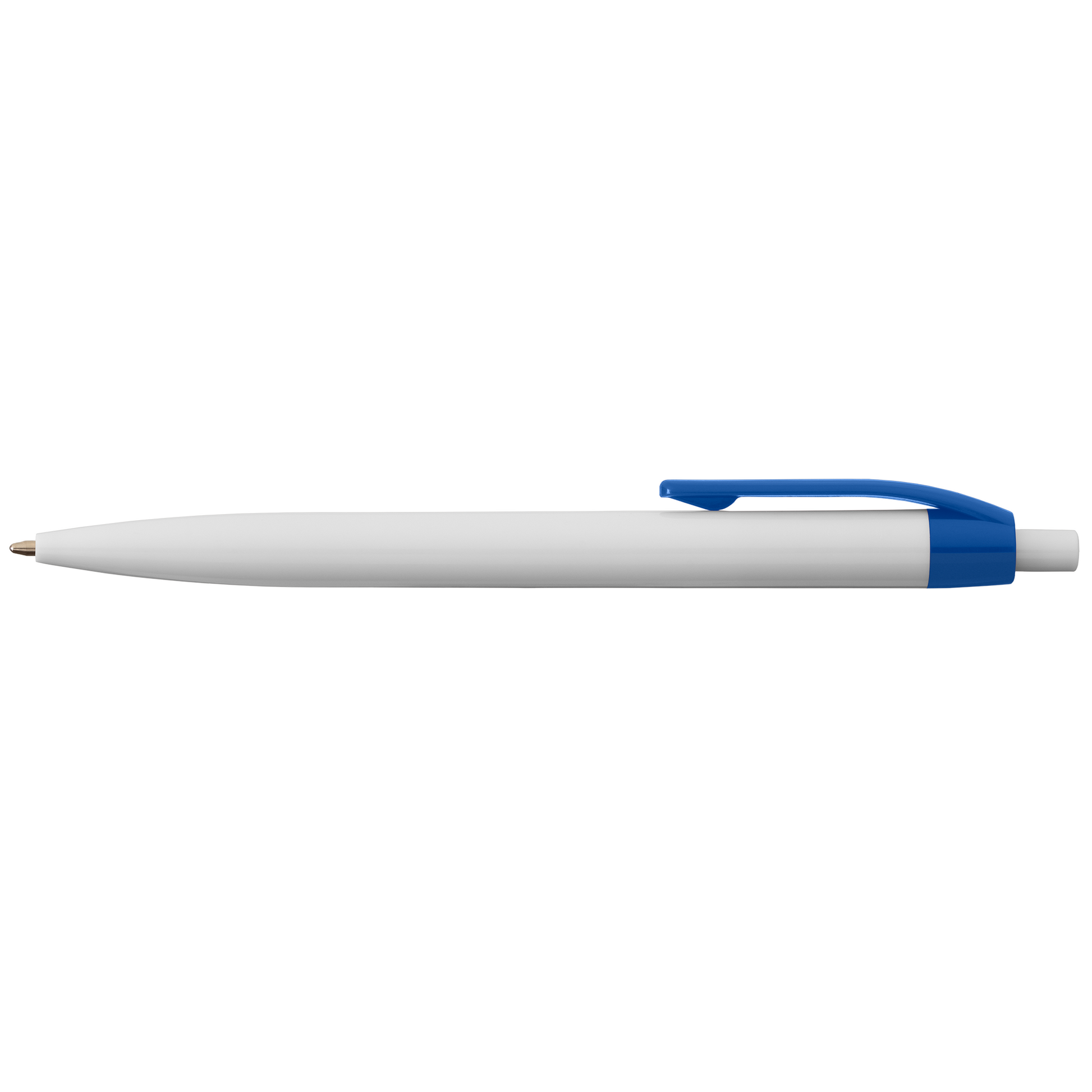 ColourFlow Recycled Plastic Pen promotional pen in royal blue printed with your company logo