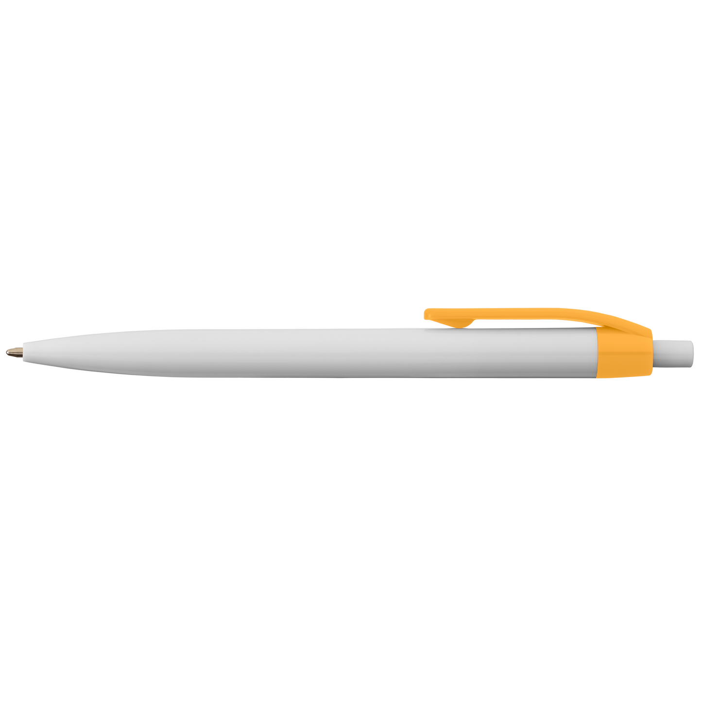 ColourFlow Recycled Plastic Pen promotional pen in yellow printed with your company logo