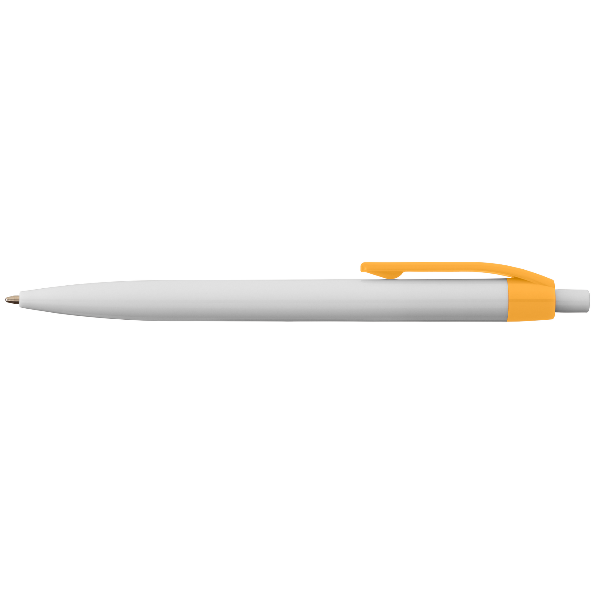 ColourFlow Recycled Plastic Pen promotional pen in yellow printed with your company logo