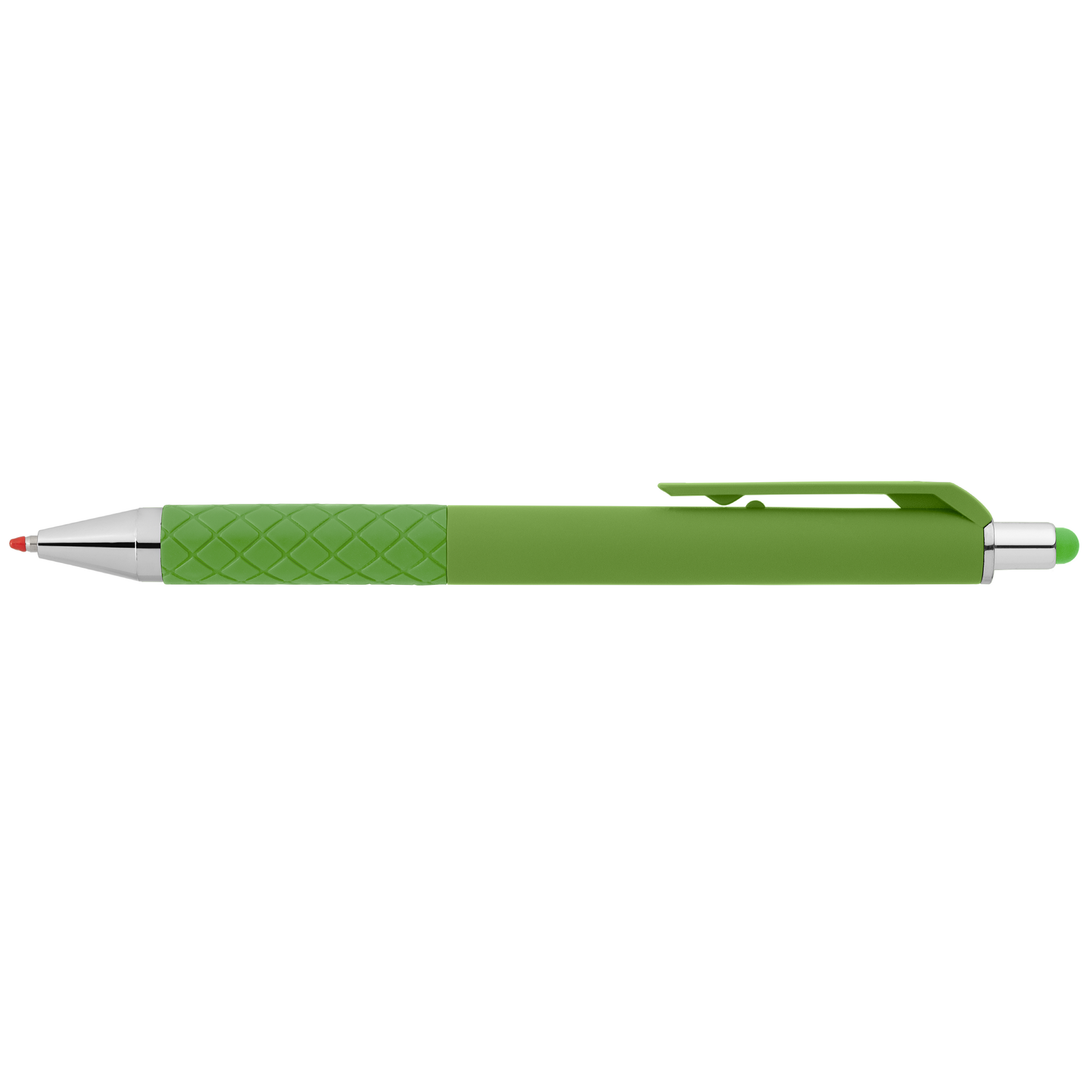 Islander Gel Retractable Bright Stylus Pen promotional pen in green printed with your company logo