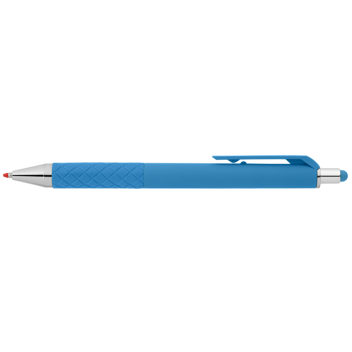 Islander Gel Retractable Bright Stylus Pen promotional pen in light blue printed with your company logo