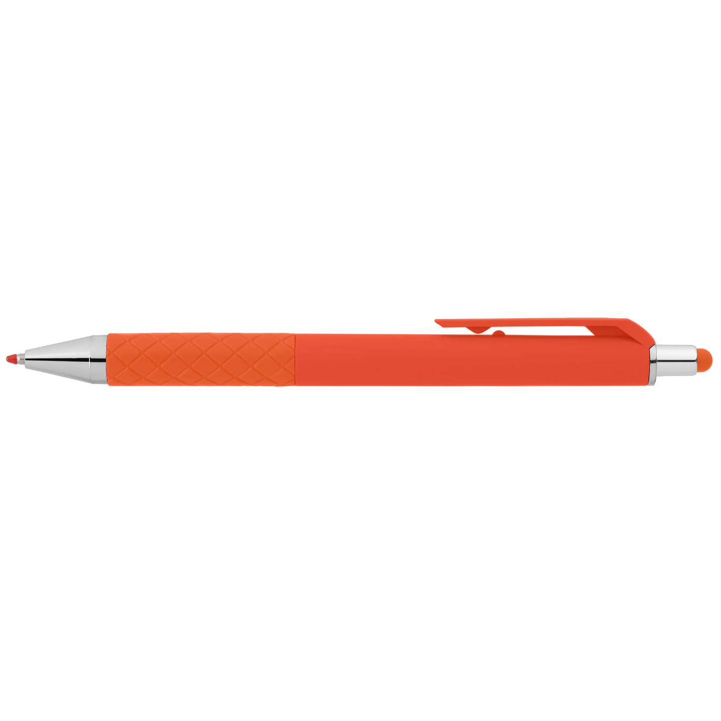 Islander Gel Retractable Bright Stylus Pen promotional pen in orange printed with your company logo
