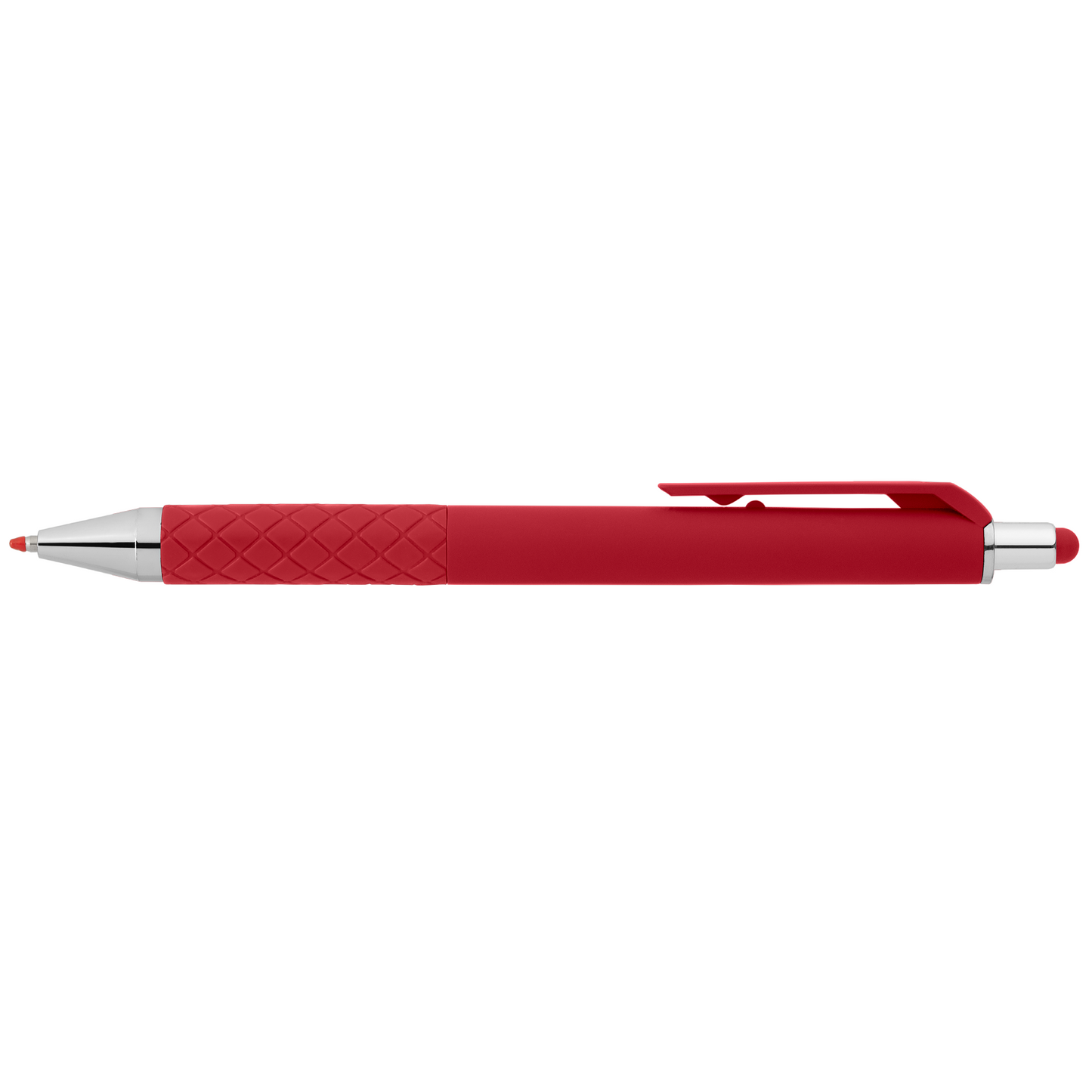 Islander Gel Retractable Bright Stylus Pen promotional pen in red printed with your company logo