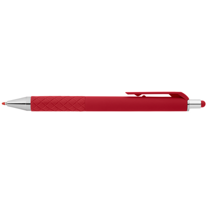 Islander Gel Retractable Bright Stylus Pen promotional pen in red printed with your company logo