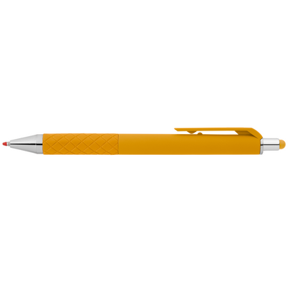 Islander Gel Retractable Bright Stylus Pen promotional pen in yellow printed with your company logo