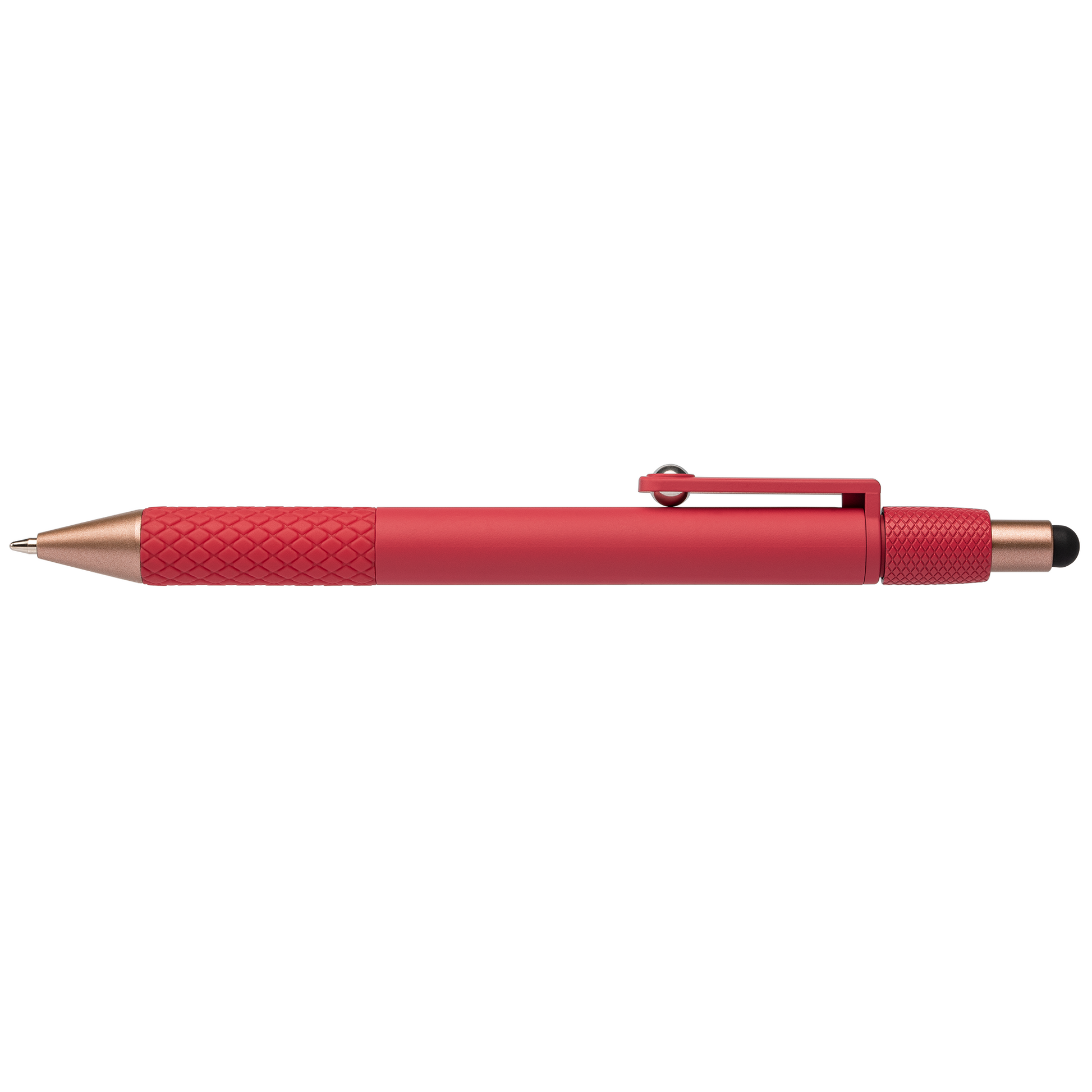 Nora Recycled Plastic Relax Fidget Stylus Pen promotional pen in red printed with your company logo