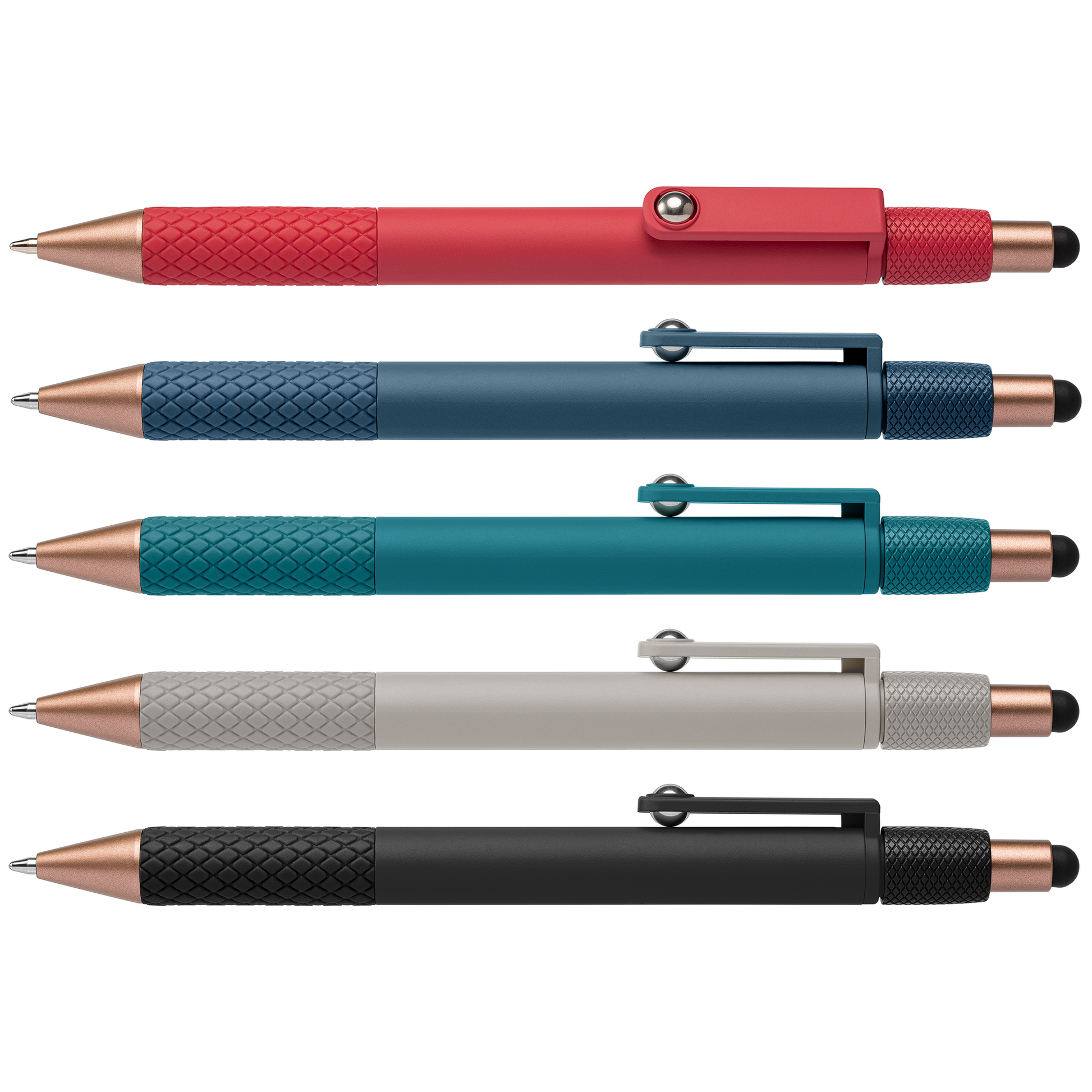 Nora Recycled Plastic Relax Fidget Stylus Pen promotional pen in assorted colours printed with your company logo