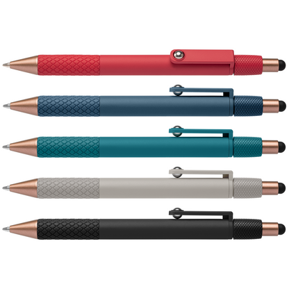 Nora Recycled Plastic Relax Fidget Stylus Pen promotional pen in assorted colours printed with your company logo