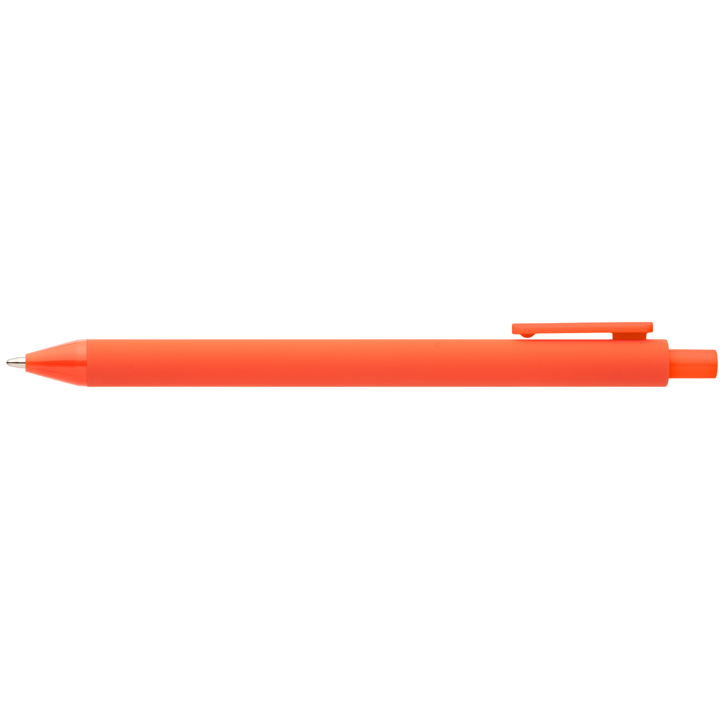 Bloom Recycled Plastic Retractable Soft Touch Pen promotional pen in orange printed with your company logo