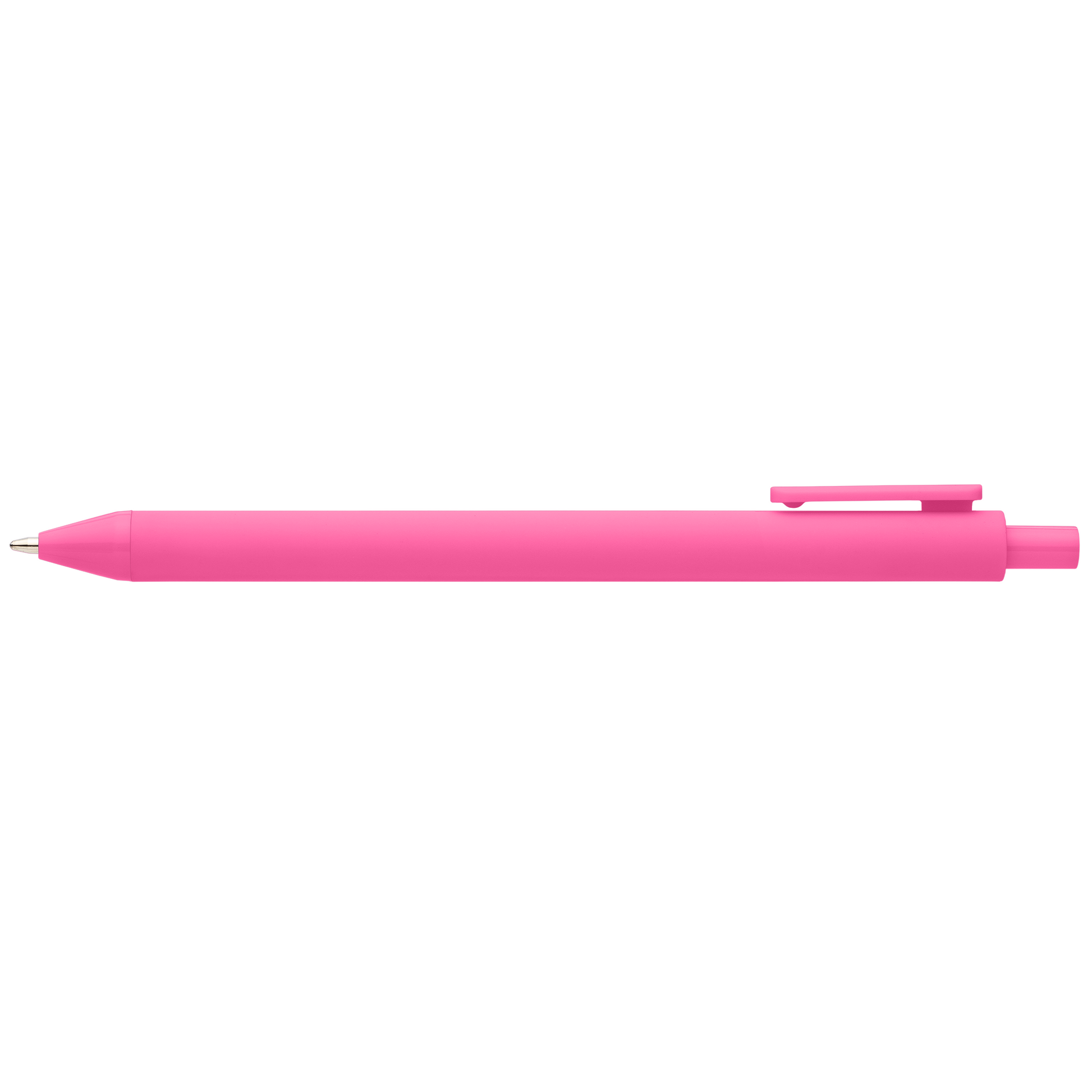Bloom Recycled Plastic Retractable Soft Touch Pen promotional pen in pink printed with your company logo