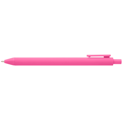 Bloom Recycled Plastic Retractable Soft Touch Pen promotional pen in pink printed with your company logo