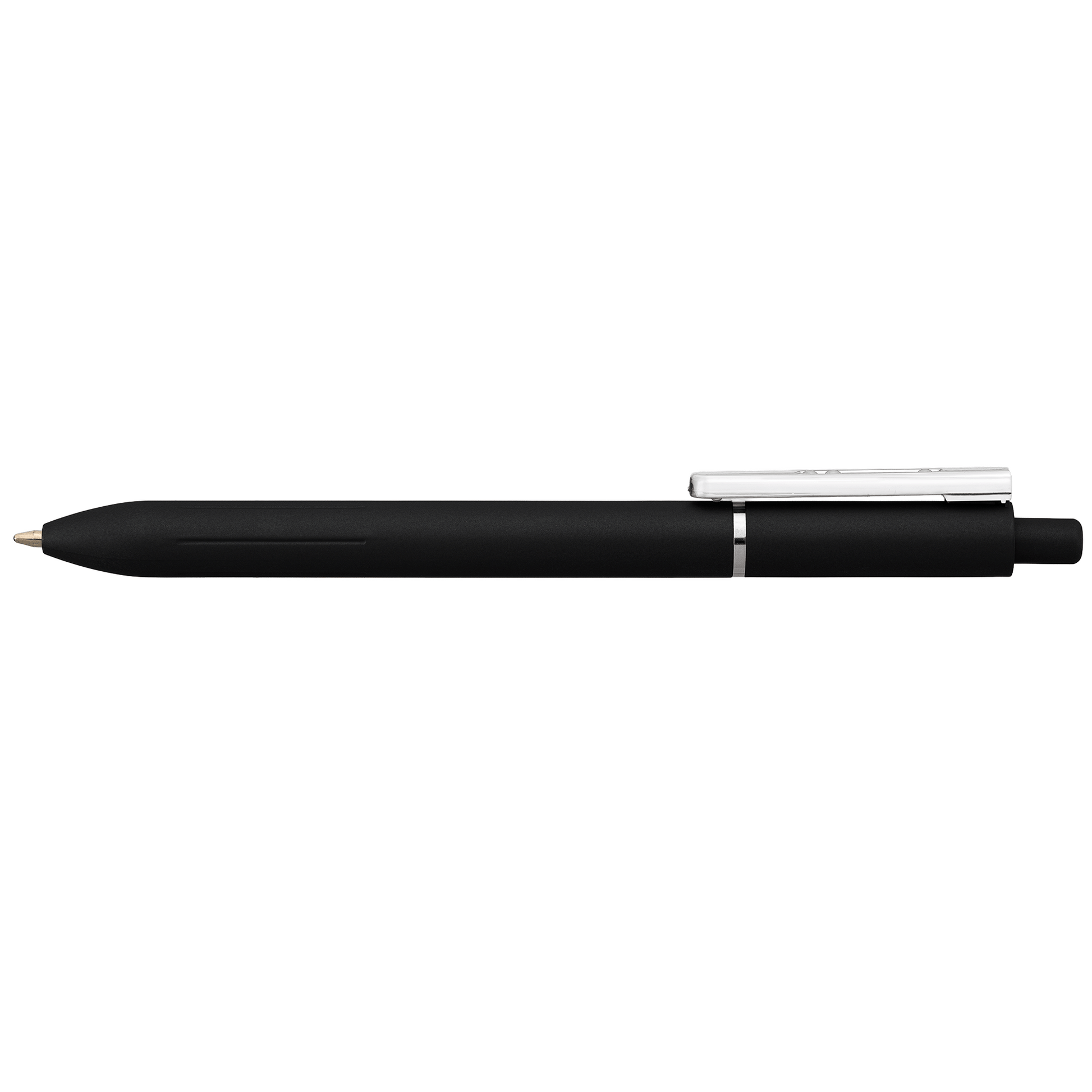 Lark Recycled Plastic Retractable Fidget Clip Pen promotional pen in black printed with your company logo
