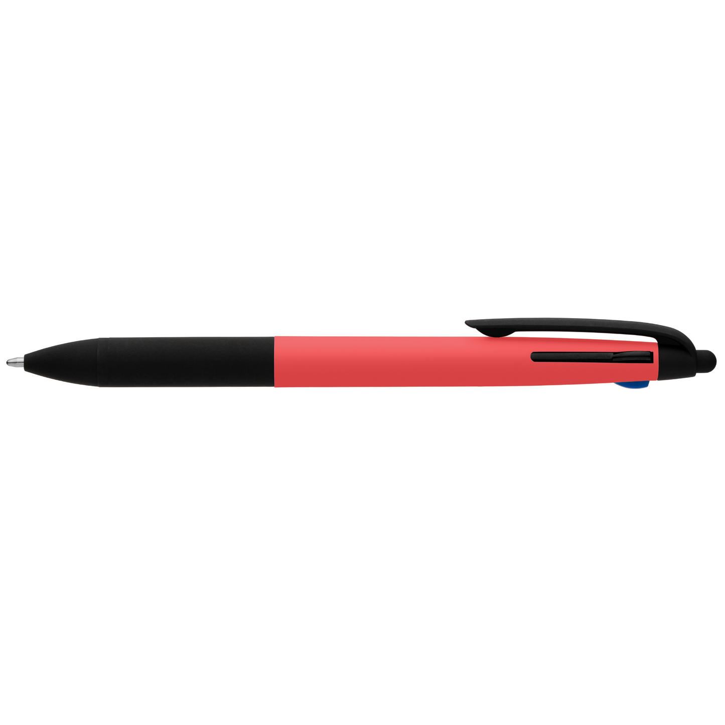 Malta Recycled Plastic 3-in-1 Stylus Neon Grip Multi-Ink Pen promotional pen in pink printed with your company logo