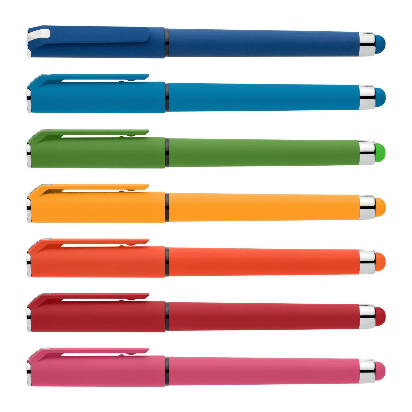 Islander Recycled Plastic Brights Gel Grip Pen promotional pen in assortment printed with your company logo