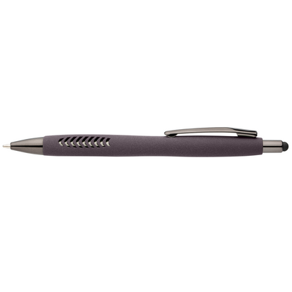 Avalon Recycled Plastic Stone Finish Stylus Pen promotional pen in purple printed with your company logo