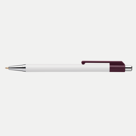 Astaire B/W Pen promotional pen in white printed with your company logo
