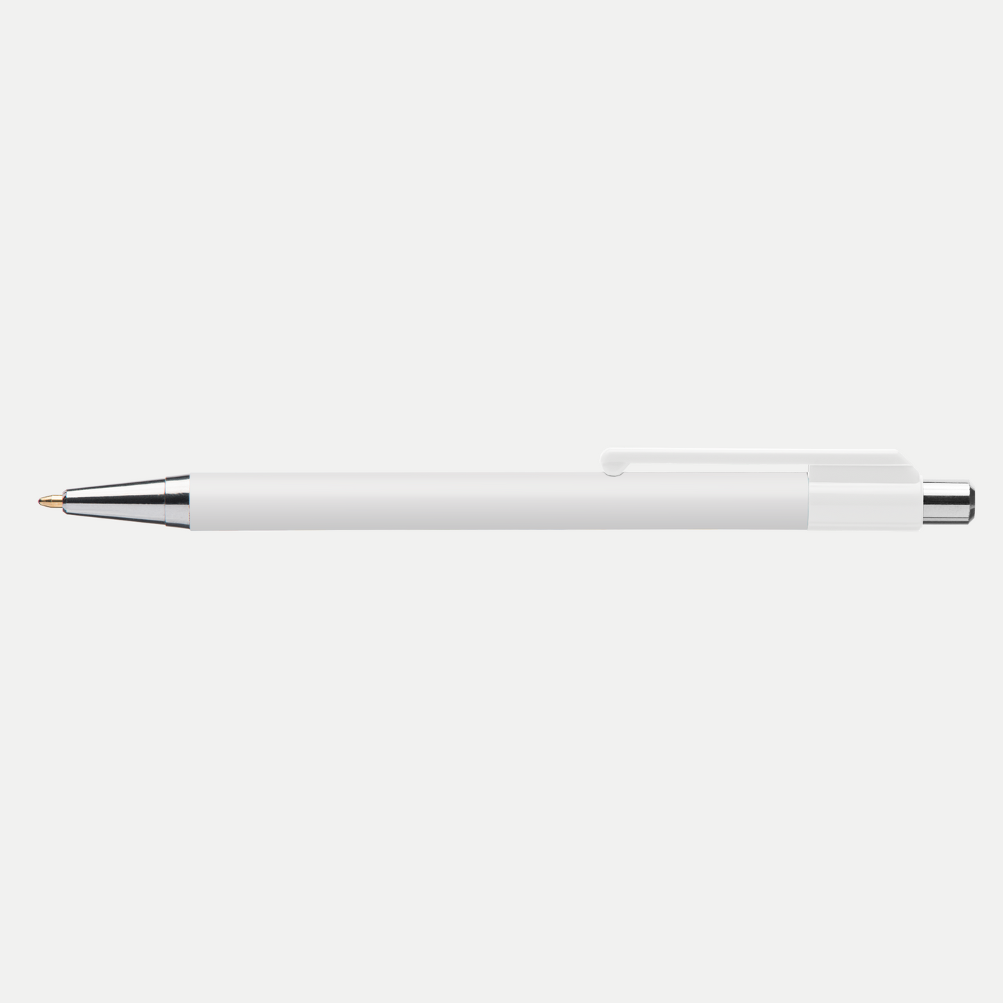 Astaire Chrome Pen promotional pen in white printed with your company logo
