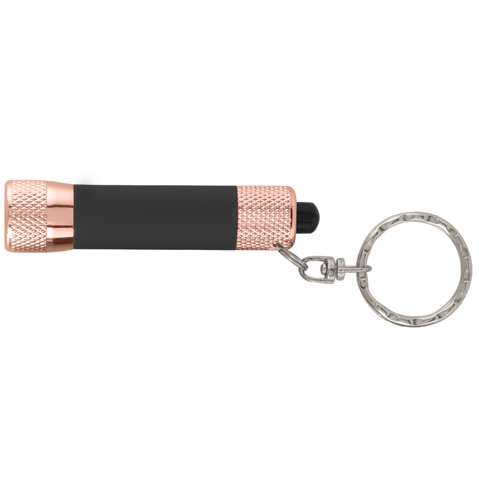 McQueen Softy Rose Gold Torch promotional camping item in black printed with your company logo